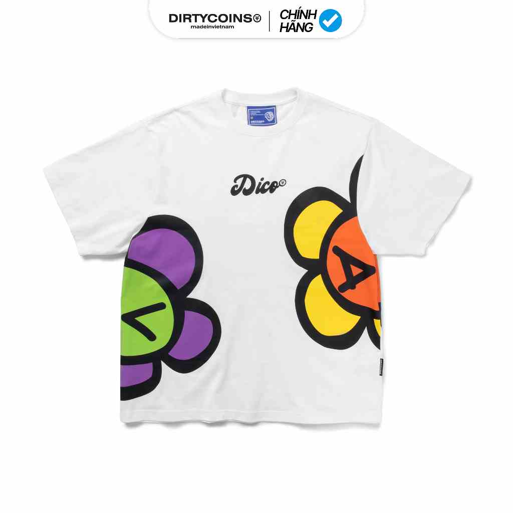 Áo Thun DirtyCoins Twin Flowers T-shirt - White