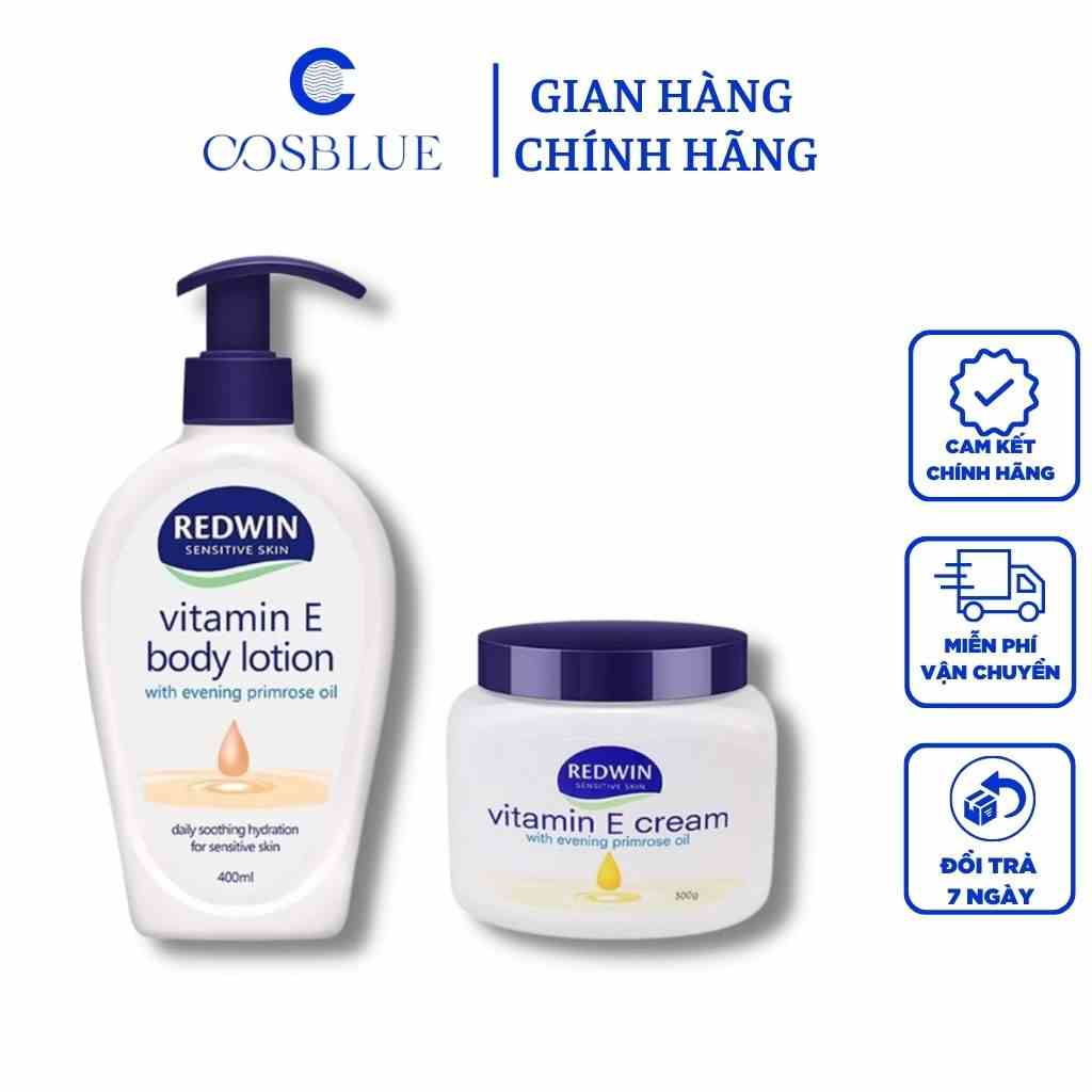 Kem dưỡng da mềm mịn Redwin Vitamin E Cream 300g Úc - Siêu dưỡng ẩm, ngăn ngừa nếp nhăn hiệu quả