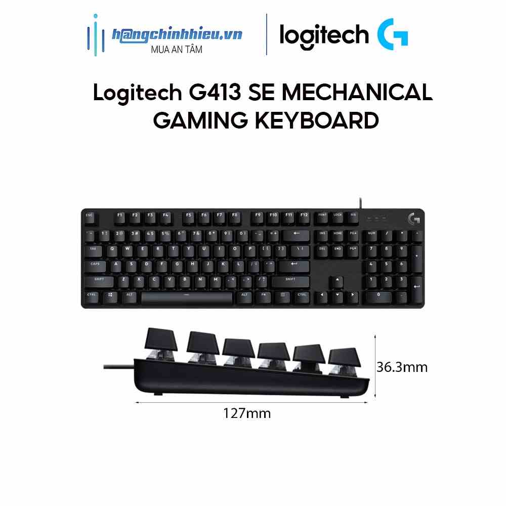 Bàn Phím Cơ Logitech G413 TKL SE MECHANICAL GAMING KEYBOARD