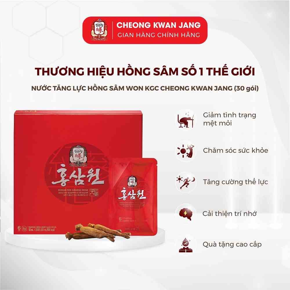 Nước Tăng Lực Hồng Sâm Won KGC Cheong Kwan Jang (70ml x 30 gói)