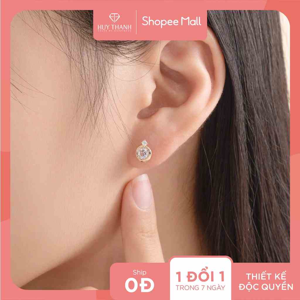 Bông Tai Nữ Vàng 14K BT398 Huy Thanh Jewelry