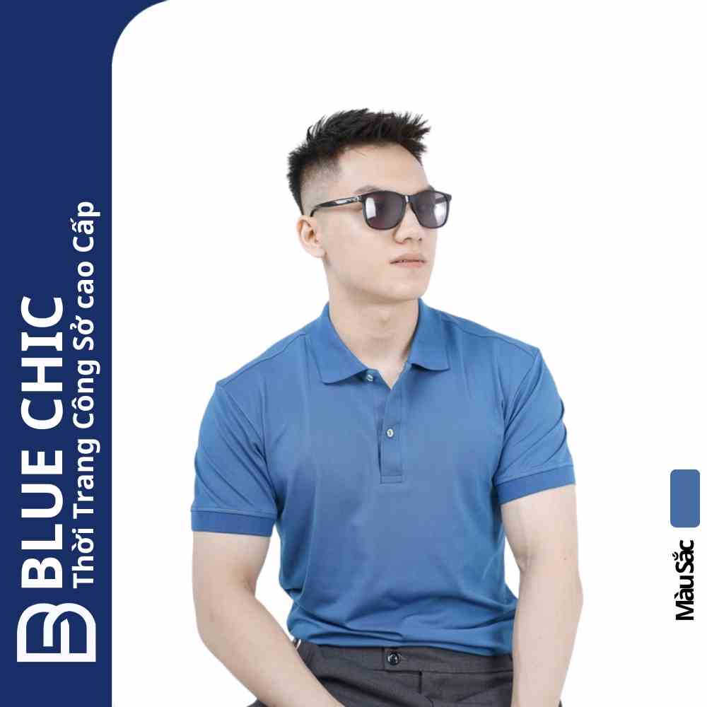 [Mã BMLTB200 giảm đến 100K đơn 499K] Áo Polo Nam BLUECHIC Cổ Bẻ Màu Xanh Lông Công Trẻ Trung Năng Động