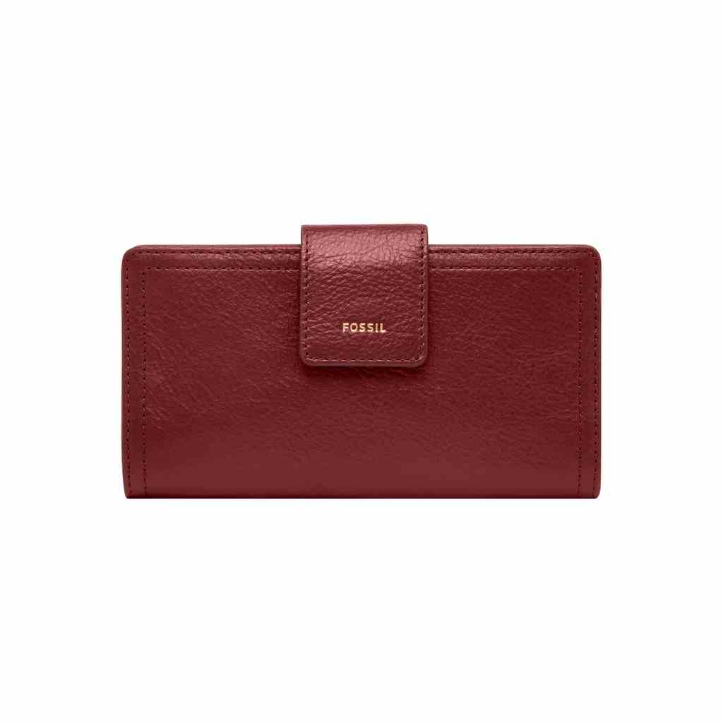 [Mã BMLTA35 giảm đến 35K đơn 99K] Ví da nữ Fossil Logan Clutch SL7830627 - màu đỏ