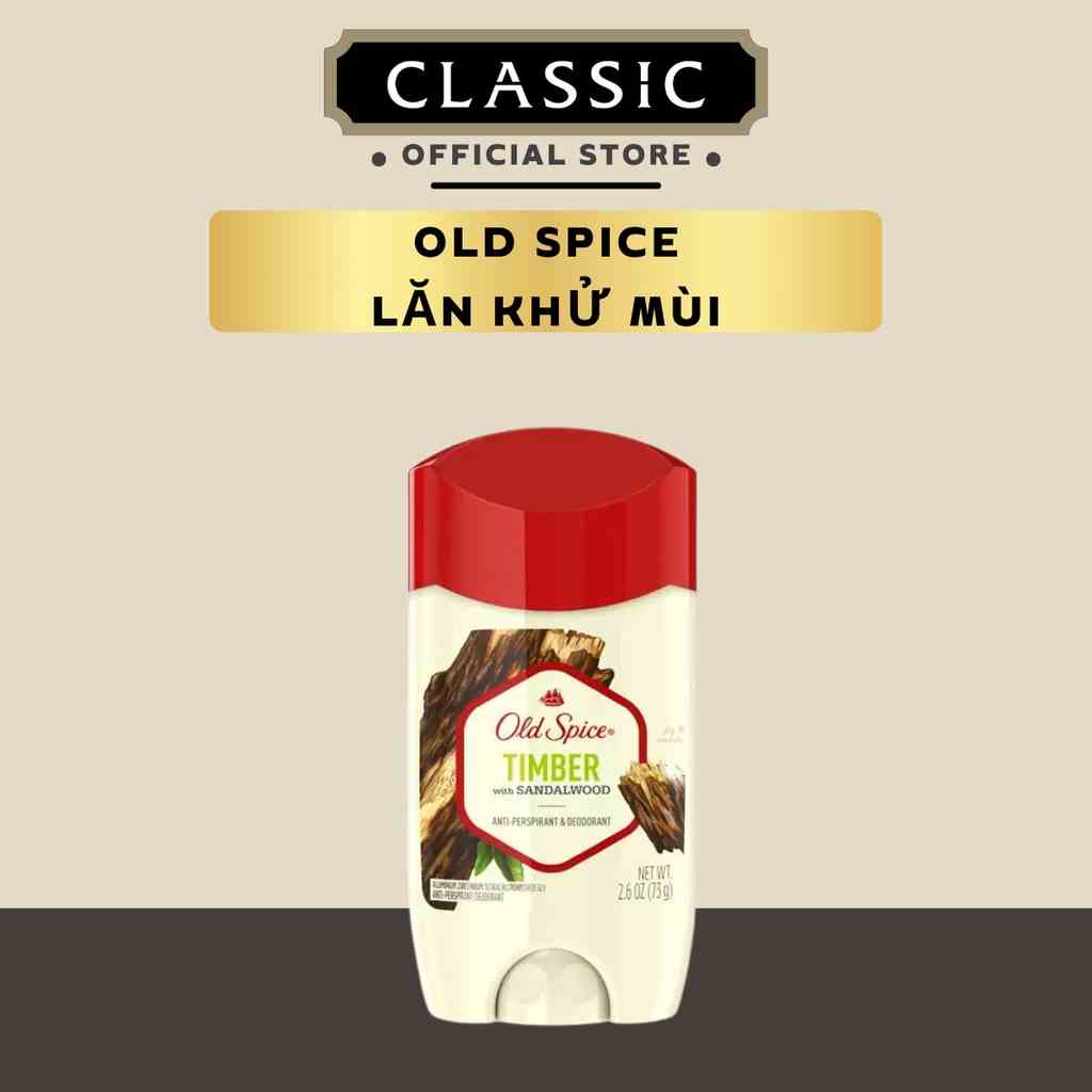 [Mã BMTTC60K giảm đến 60K đơn 50K] Lăn Khử Mùi Old Spice Timber 73g - Chính Hãng USA