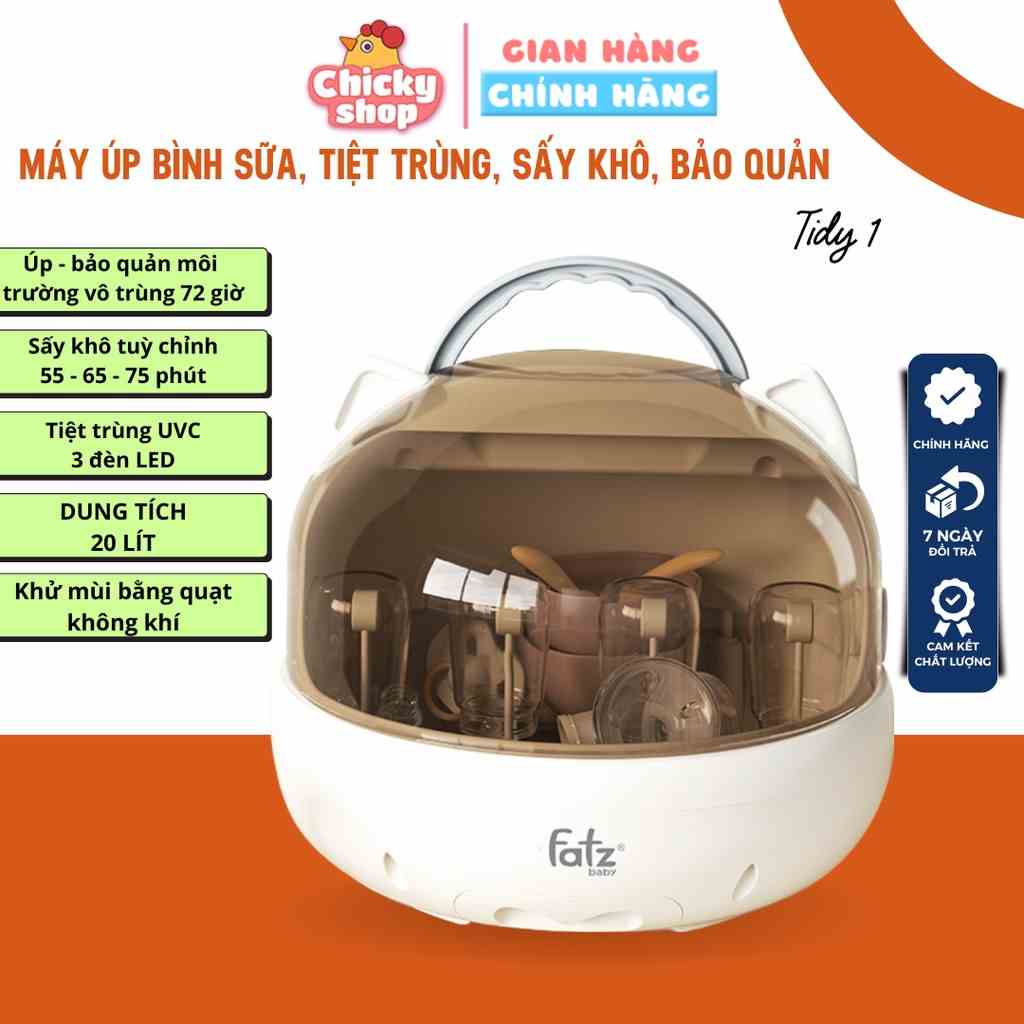 Máy úp bình sữa, tiệt trùng UVC, sấy khô và bảo quản Tidy 1 Fatzbaby FB4268WM