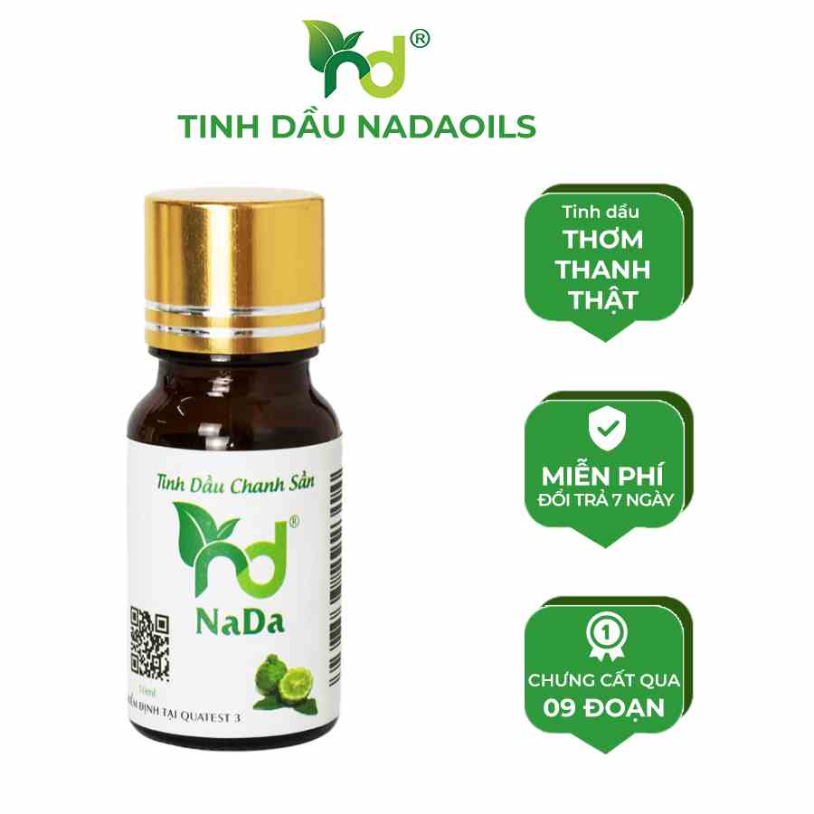 [Mã BMLTB35 giảm đến 35K đơn 99K] Tinh dầu thơm phòng chanh sần Nada Oils - khử mùi, kháng khuẩn, đuổi muỗi, giảm stress