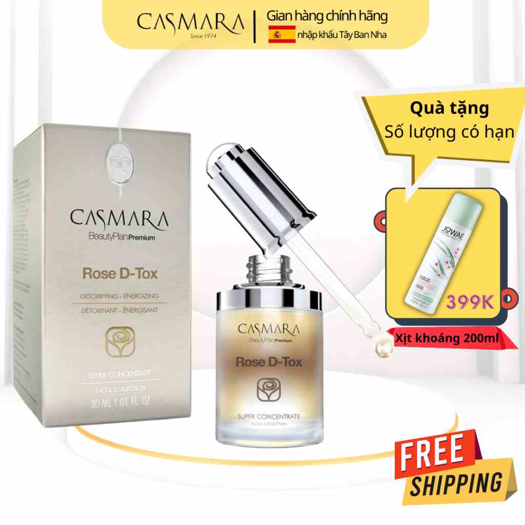 Huyết thanh siêu cô đặc thải độc Casmara Rose D-Tox - Nhập khẩu Tây Ban Nha - 30ml