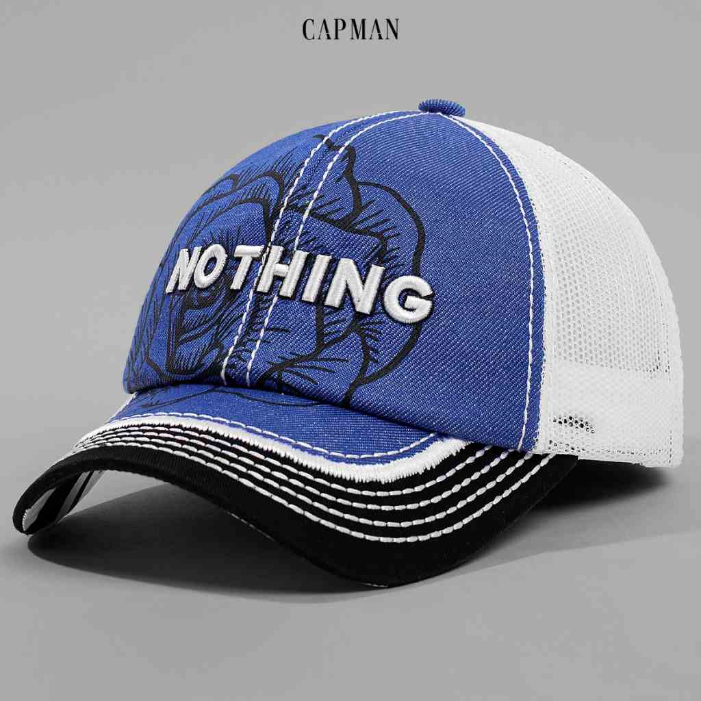 Mũ lưỡi trai jean denim màu xanh CAPMAN nothing CM81