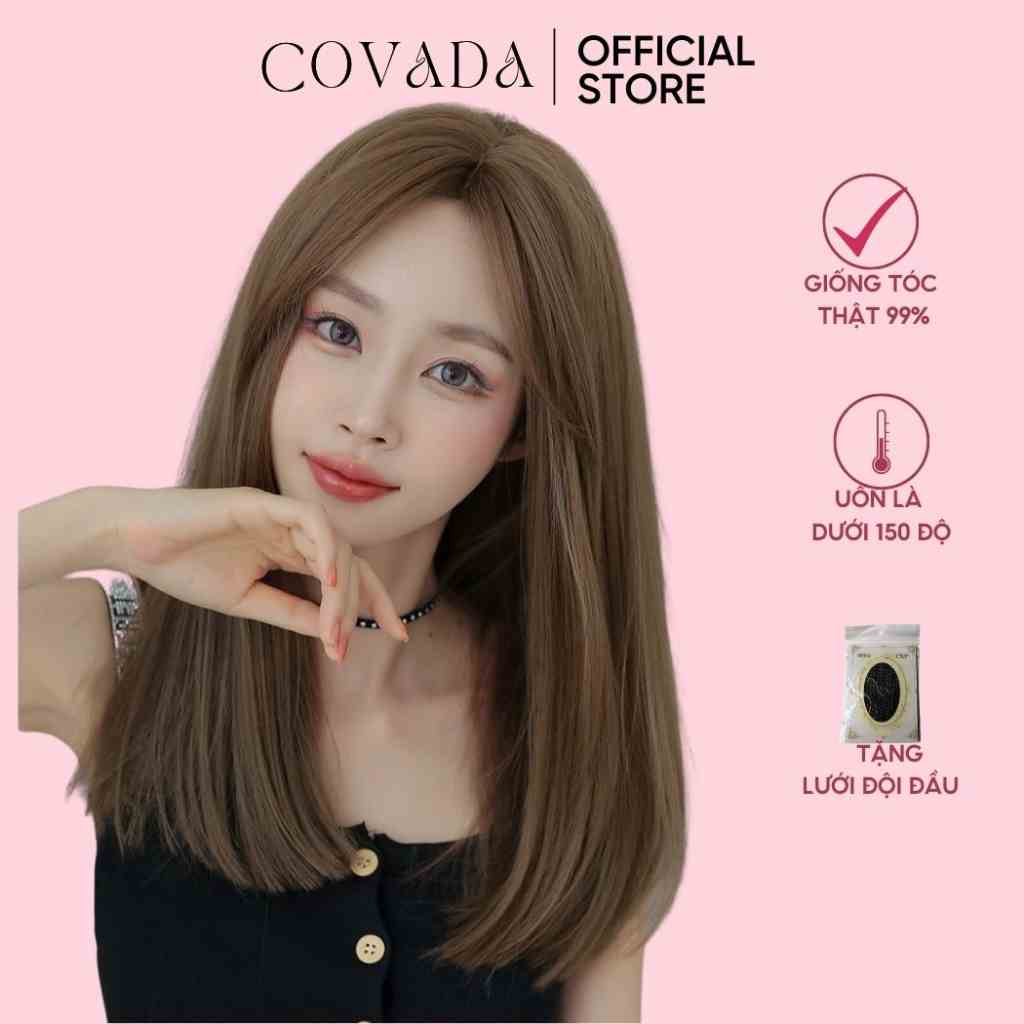 [Mã BMLTB35 giảm đến 35K đơn 99K] Tóc giả COVADA nguyên đầu thẳng lửng mái bay cao cấp TG36