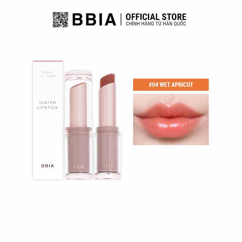 Son thỏi Bbia Ready To Wear Water Lipstick 3g - #04 Wet Apricot