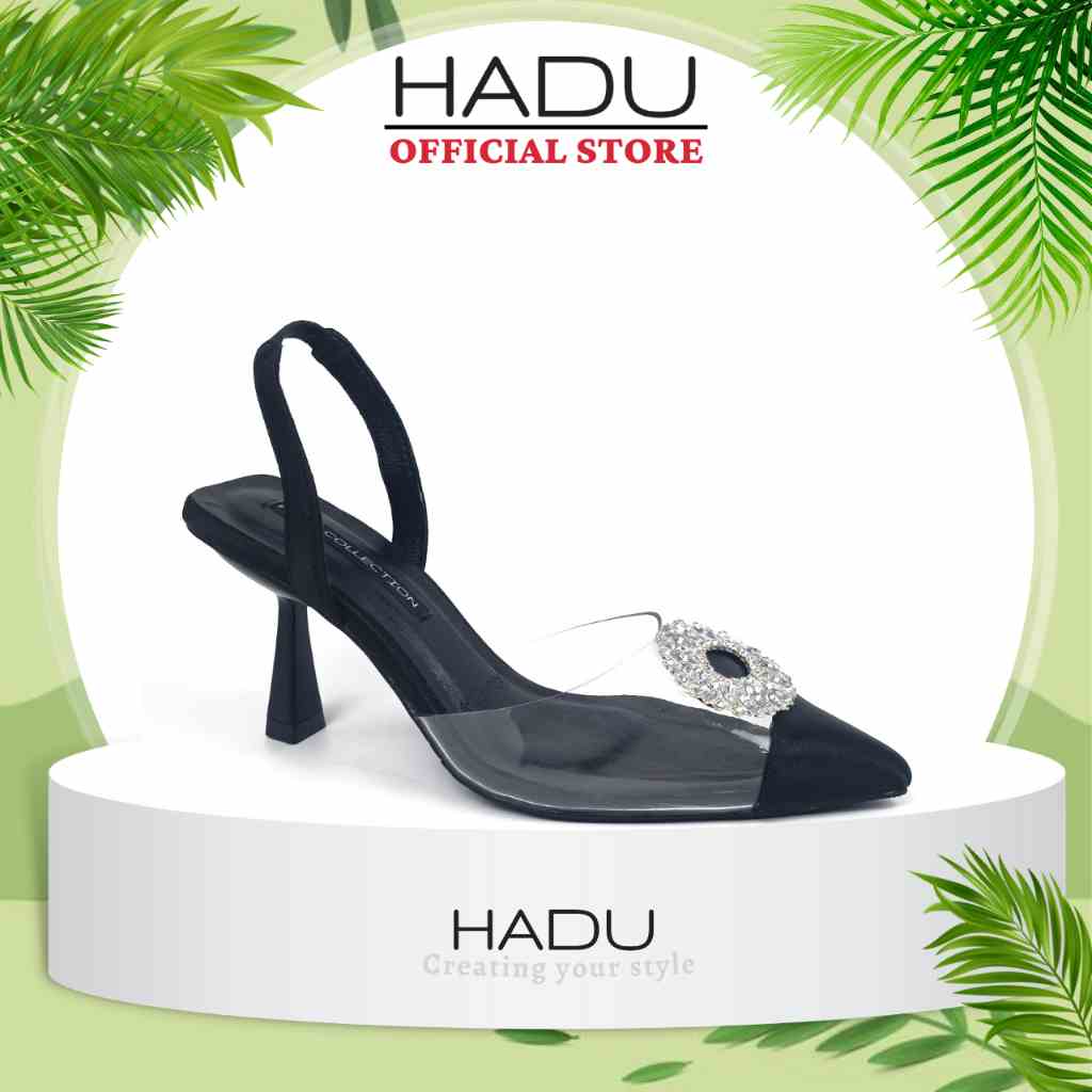 Giày Sandal Cao Gót Phối Mika 7P, Khóa Tròn Đính Đá MAVIES HADU M7114, BH 24 Tháng