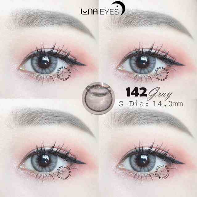 Kính áp tròng LUNA EYES mã 142 GRAY - Lens xám size nhỏ