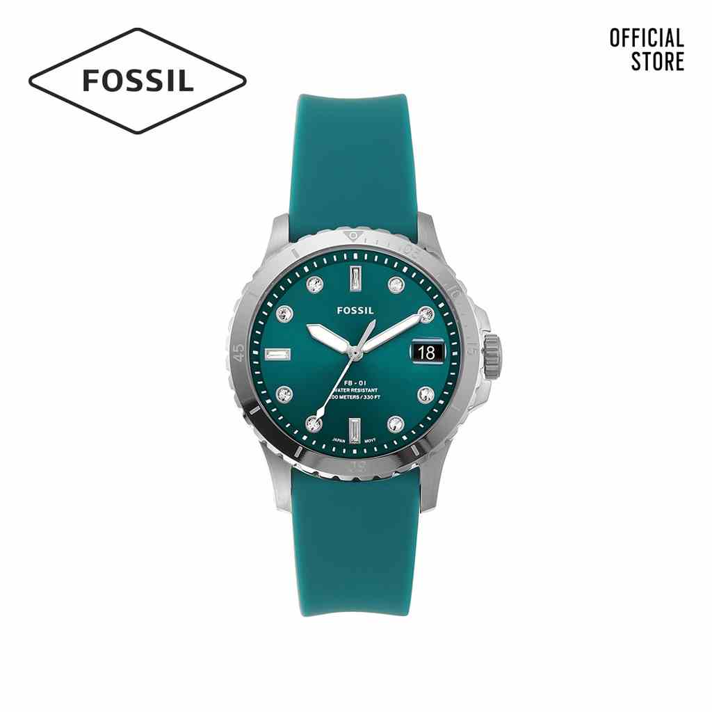 [Mã BMLTA35 giảm đến 35K đơn 99K] Đồng hồ nữ Fossil FB-01 ES5287 silicone - màu xanh