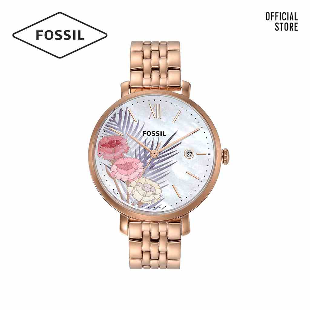 [Mã BMLTA35 giảm đến 35K đơn 99K] Đồng hồ nữ Fossil JACQUELINE dây thép không gỉ ES5275 - màu vàng hồng