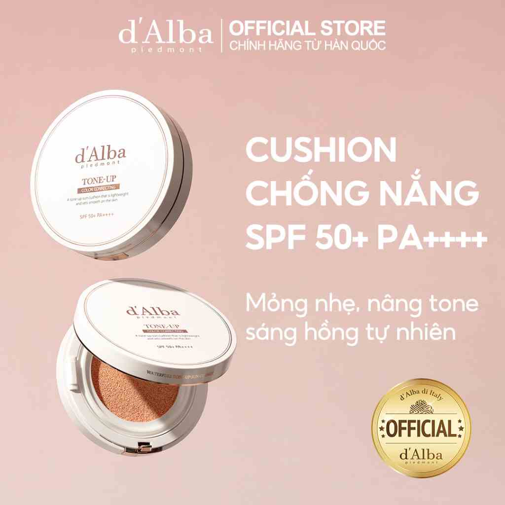 [dAlba Official] Cushion chống nắng nâng tone SPF50 + PA + + + +