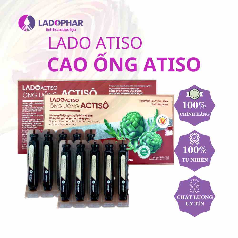 [Mã BMLTB35 giảm đến 35K đơn 99K] Cao ống uống atiso LADOPHAR giúp tăng cường chức năng gan hộp 10 ống 10ml