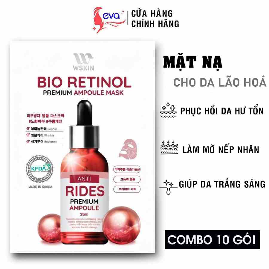 [Mã ICBFRI25 giảm 25K đơn 149K] Mặt nạ cho da lão hoá Bio Retinol Premium Wskin Ampoule Mask 25g