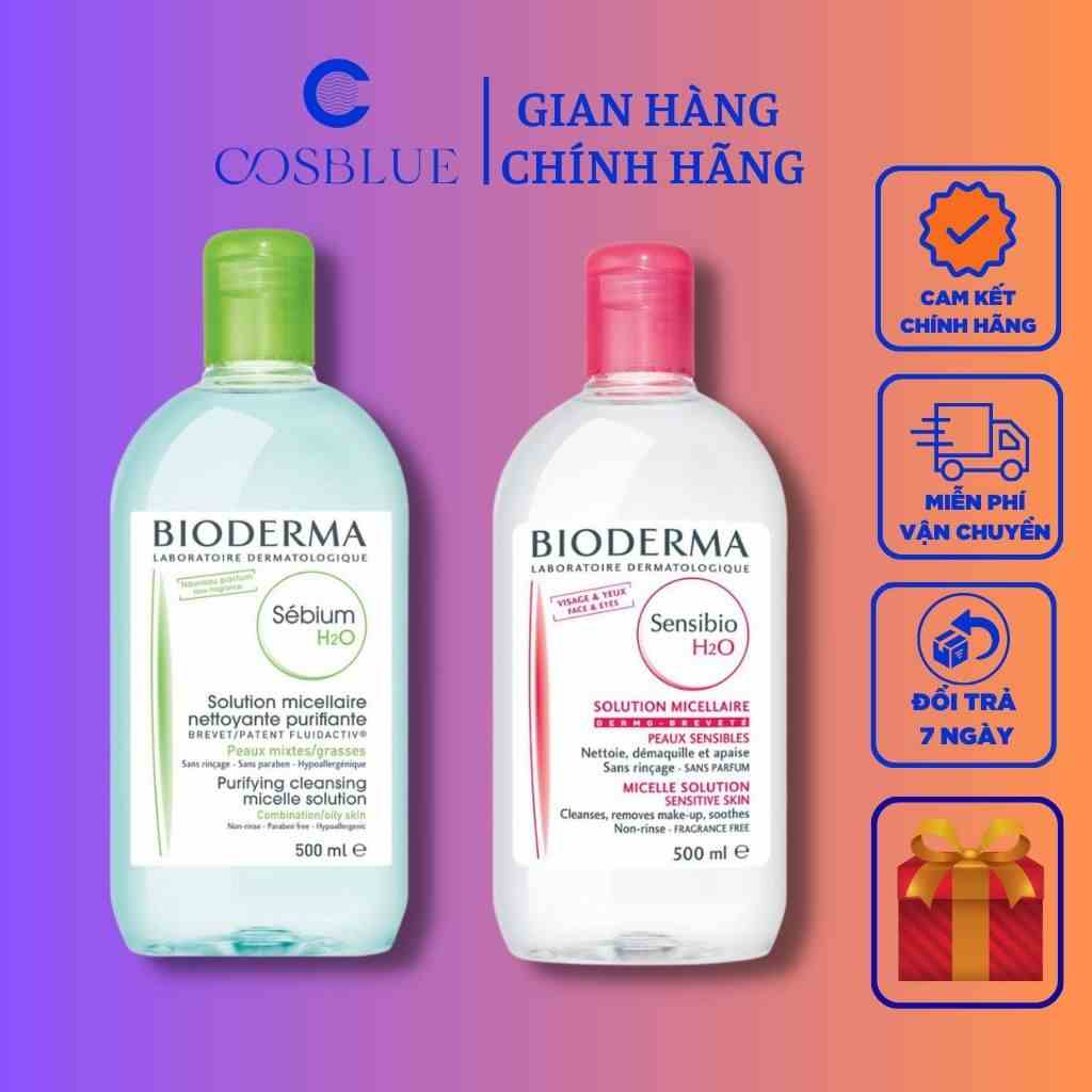 Nước Tẩy Trang Biodermal 500ml Của Pháp Chính Hãng Tẩy Trang Cho Da Dầu Mụn Và Da Nhạy Cảm Da Thường