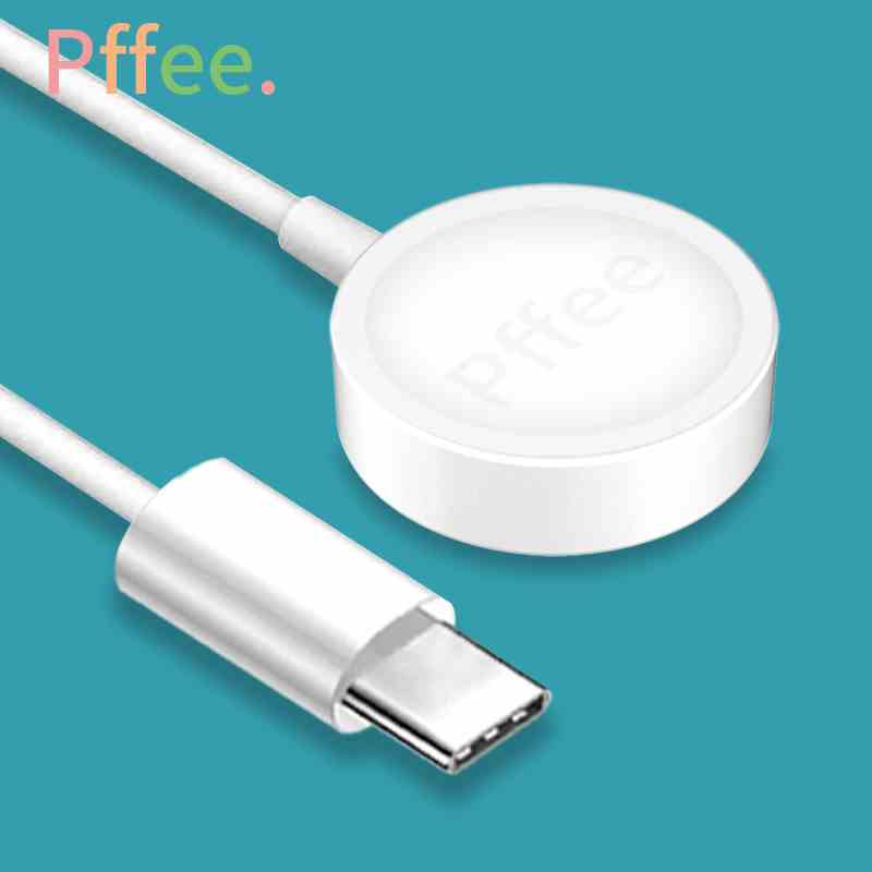 Pffee QI Wireless Charger Magnetic Watch Charger With PD USB C Cable For Smart i(Watch) 8 7 se 6 5 4 3 2