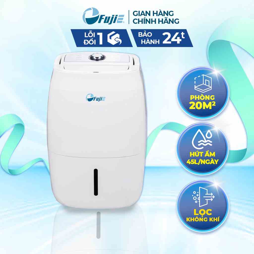 Máy hút ẩm dân dụng FujiE HM-920EC công suất hút ẩm 20L/ngày, hàng nhập khẩu chính hãng bảo hành 24 tháng