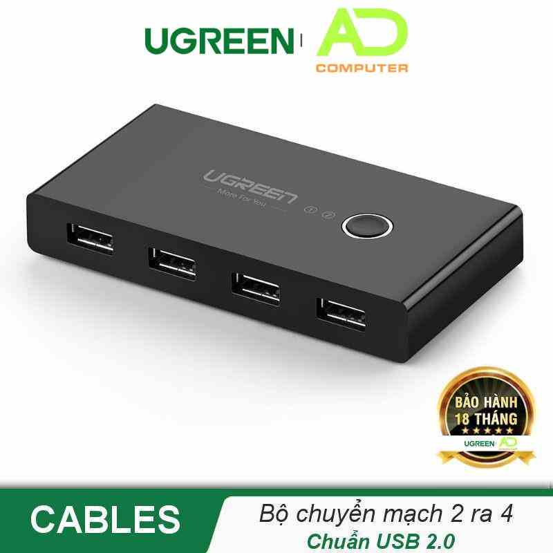 [Mã BMLTB35 giảm đến 35K đơn 99K] Bộ switch chia cổng USB 3.0 và USB 2.0 2 vào 4 ra UGREEN US216