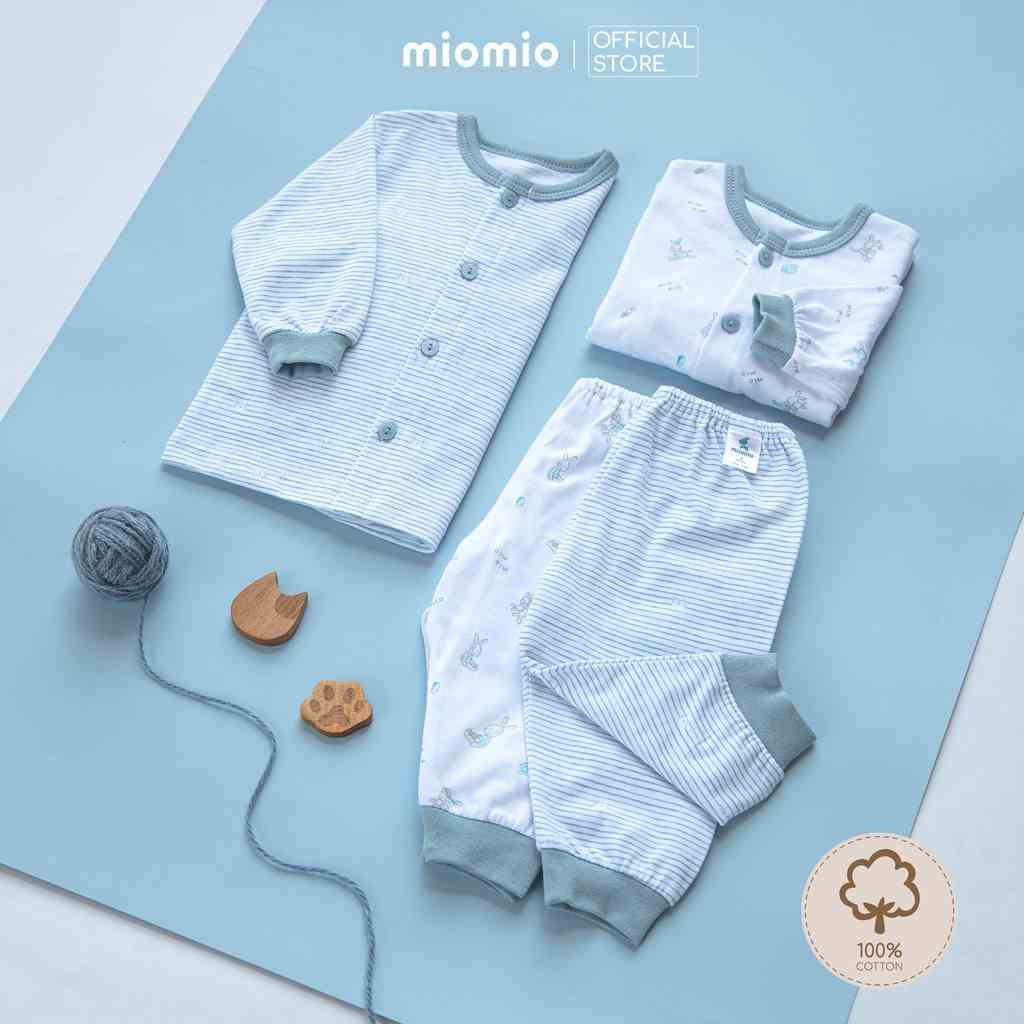 Combo 2 Bộ Quần Áo Dài Sơ Sinh MIOMIO Cho Bé Trai, Bé Gái (Từ 0 - 24 Tháng), Vải Cotton