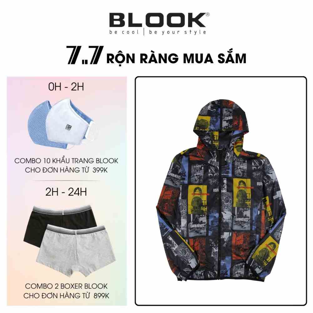 Áo khoác vải dù 2 mặt cá tính BLOOK Chất dù chống nắng,nước, mặc 2 mặt cực tiện lợi mã 35606