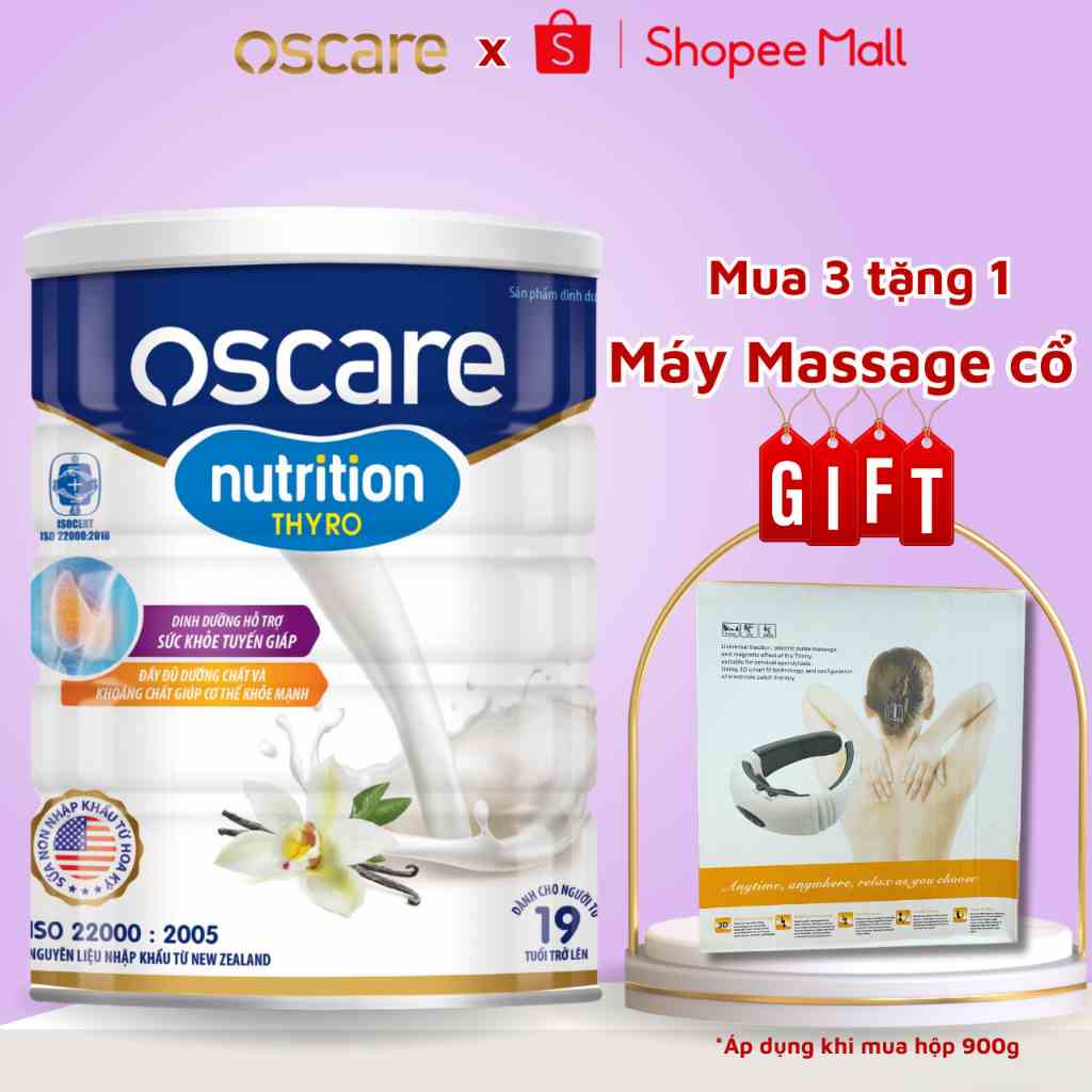 Sữa Bột Dinh Dưỡng Cho Người Bị Tuyến Giáp OSCARE Nutrition Thyro Hộp 900g