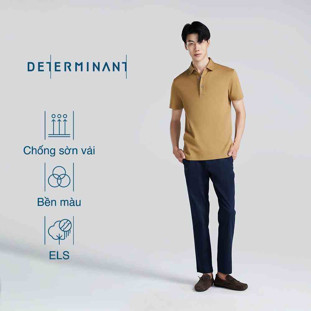 Áo thun polo nam cao cấp DETERMINANT tay ngắn - kháng khuẩn - 100% cotton - màu Khaki - P02