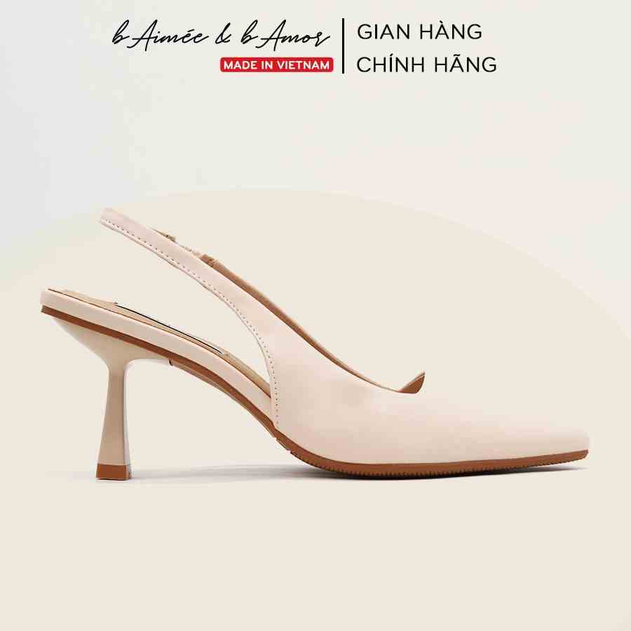 Giày cao gót 7p nữ Gisselle Slingback mũi nhọn gót nhọn thời trang bAimée & bAmor - MS3010