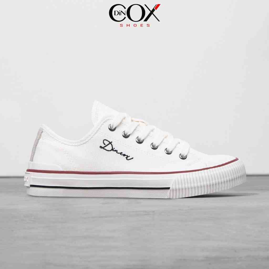 [Mã BMLTA35 giảm đến 35K đơn 99K] Giày Sneaker Vải Unisex DINCOX D21 Phong Cách Ấn Tượng White