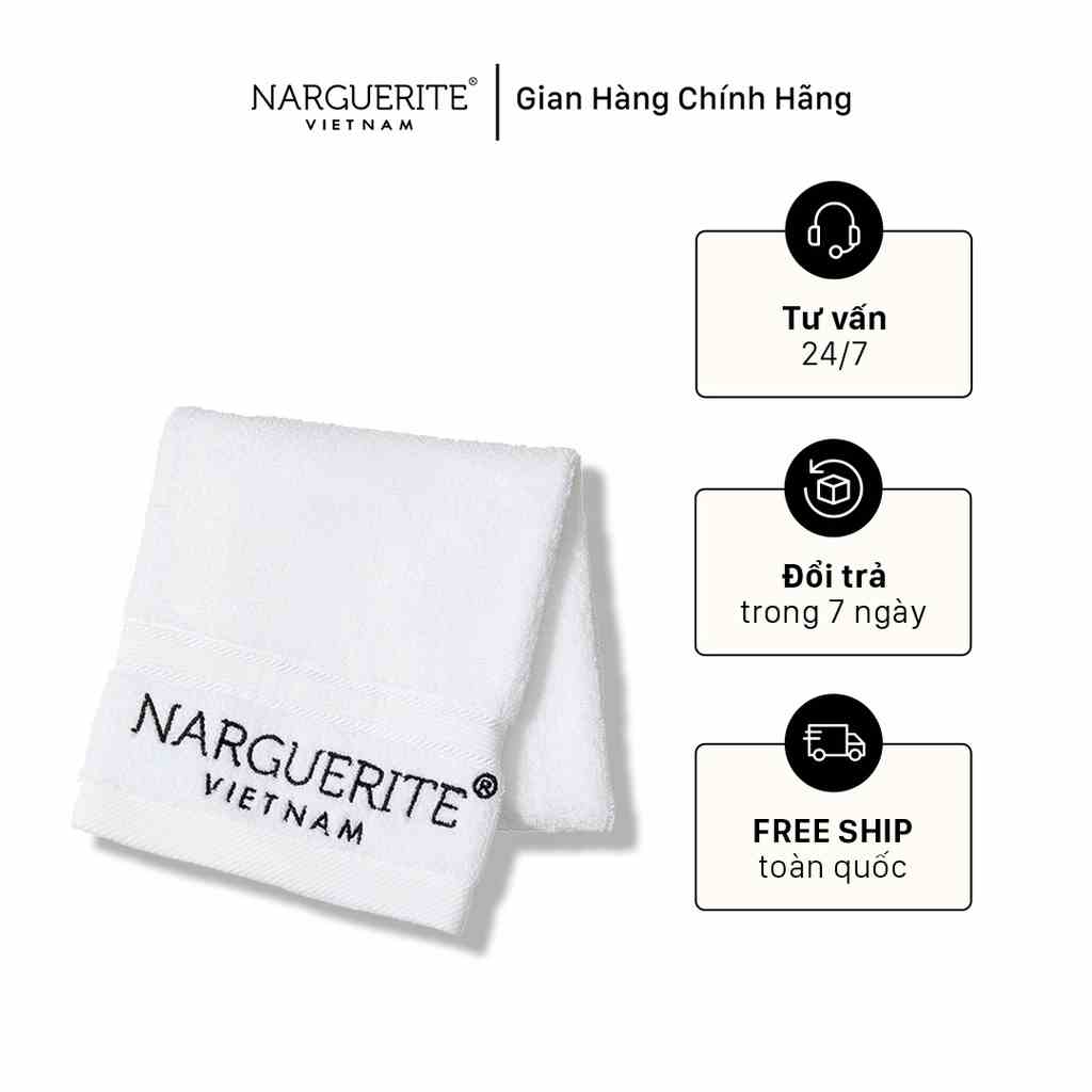 Khăn Lau Mặt Narguerite Vải Cotton Siêu Thấm