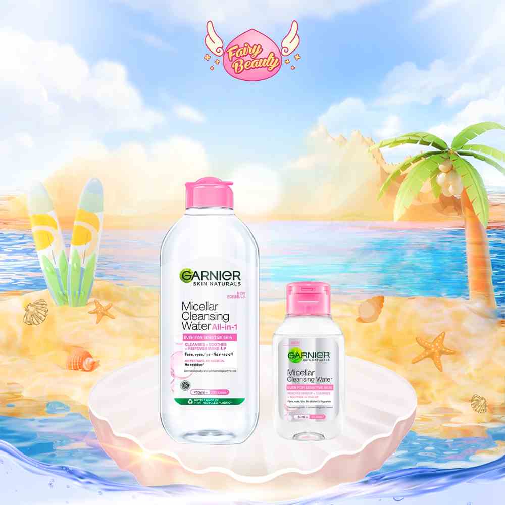 [GARNIER] Nước Tẩy Trang Cho Da Nhạy Cảm Dễ Kích Ứng, Sạch Sâu & Dịu Nhẹ Micellar Water For Sensitive Skin 400/125/50ml