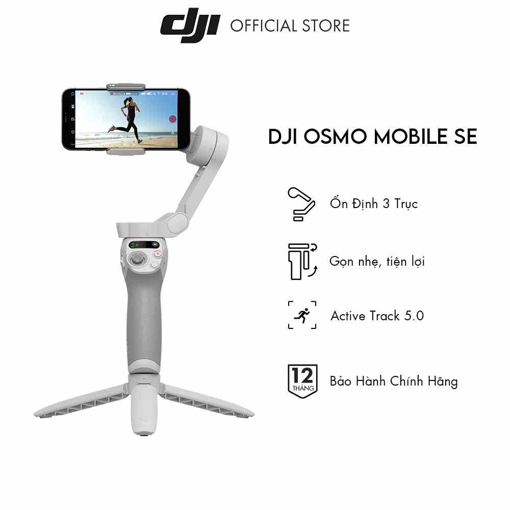 Tay cầm chống rung cho điện thoại Gimbal DJI Osmo Mobile SE (DJI OM SE)