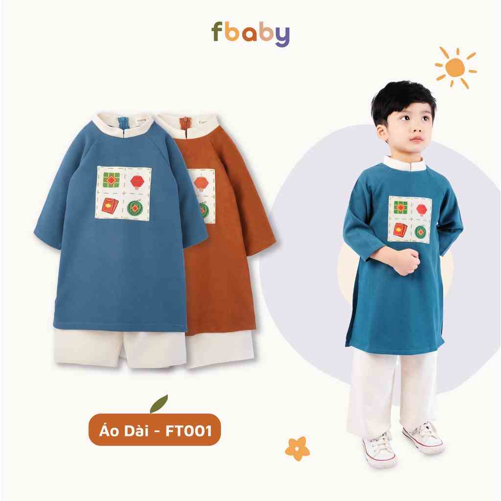 Bộ áo dài bé trai in họa tiết truyền thống fbaby - FB0013