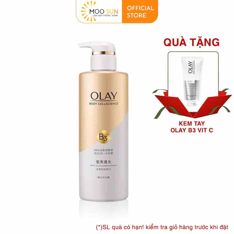 Sữa Tắm OLAY B3+ Siêu Dưỡng Trắng Da, Cấp Ẩm Và Đàn Hồi Cho Da - Chai 500ml