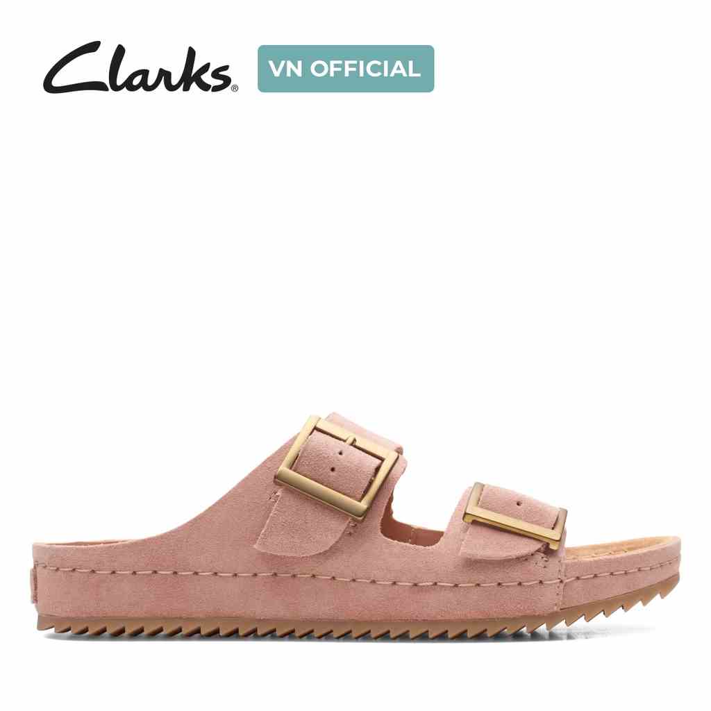 [Mã BMLTA35 giảm đến 35K đơn 99K] Dép Quai Ngang Da Nữ Clarks Brookleigh Sun màu Rose Suede