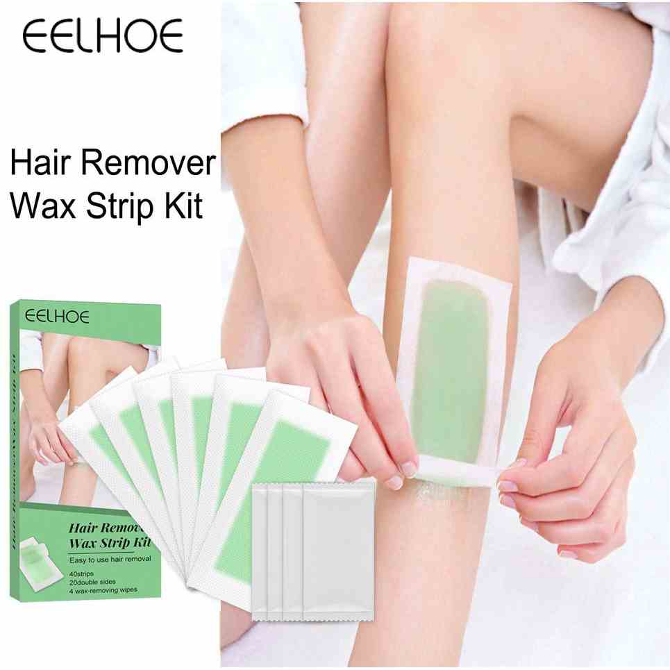 Eelhoe 40 Miếng Sáp Tẩy Lông Chuyên Nghiệp Mùa Hè Để Tẩy Lông Giấy Sáp Lạnh Hai Mặt Cho Bikini Chân Cơ Thể Mặt Hữu Ích-Ampe