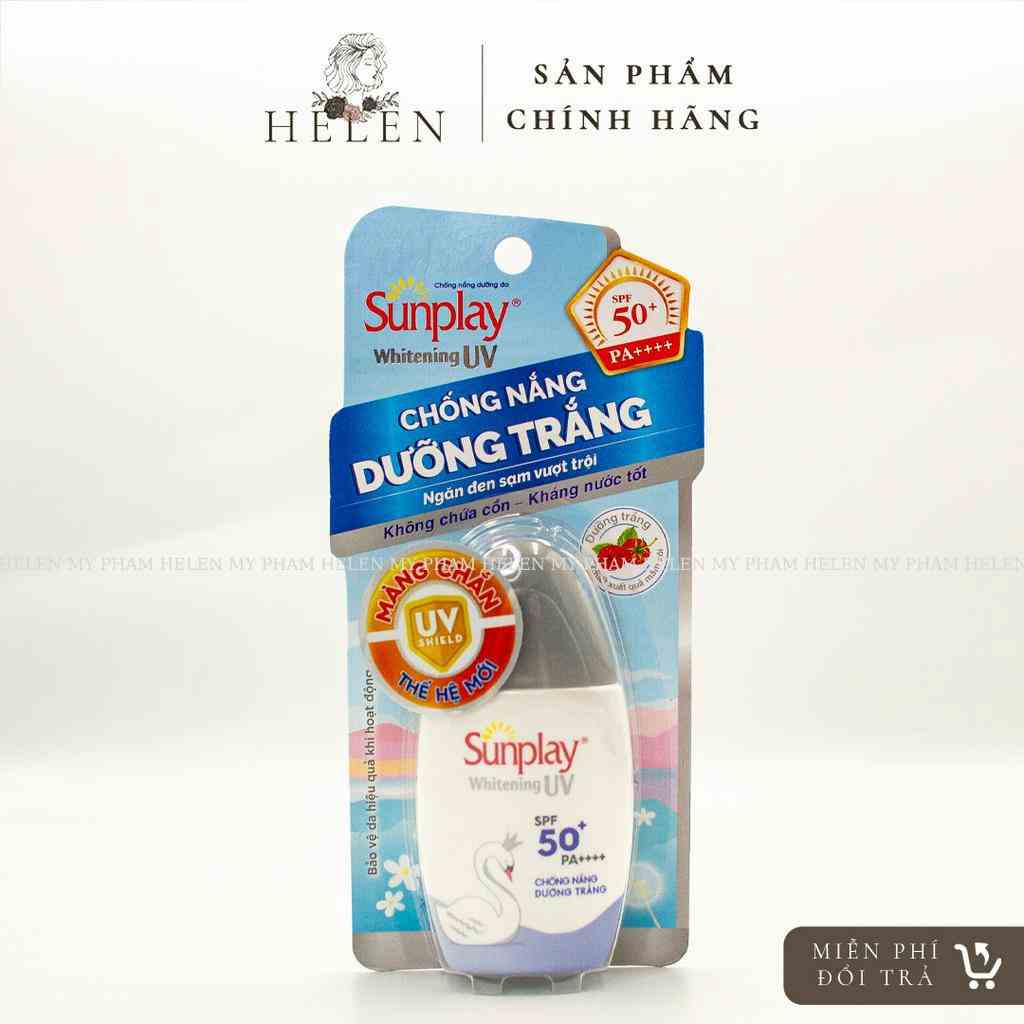 [Mã BMLTB35 giảm đến 35K đơn 99K] Kem chống nắng dưỡng trắng da mặt và toàn thân Sunplay Whitening UV SPF50+ 30g