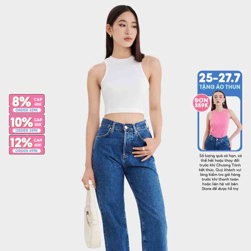 Áo thun MARC FASHION cotton ba lỗ croptop - CBVH041823