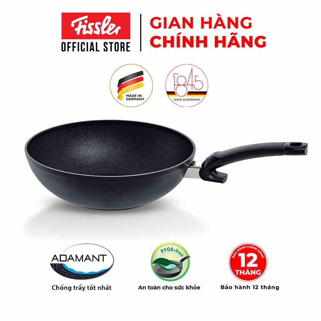 Chảo đáy sâu Fissler Adamant 28cm hàng chính hãng 100% sản xuất tại Đức, bảo hành 24 tháng.