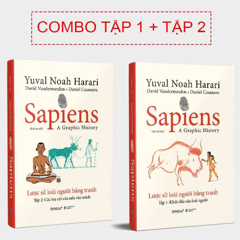 Sách - Sapiens: Lược sử loài người bằng tranh ( Tập 1 + 2 )