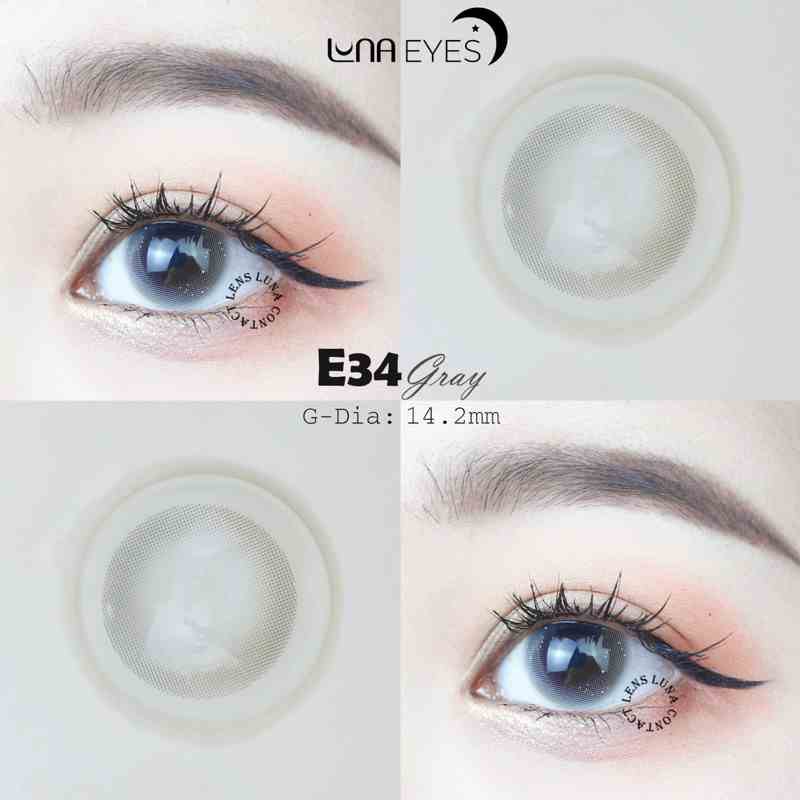 Kính áp tròng LUNA EYES E34 GRAY - Lens size vừa