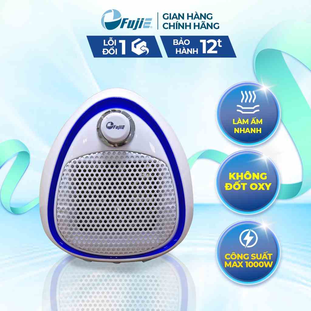 Máy sưởi gốm Ceramic Mini FujiE CH-202 Thiết kế nhỏ gọn - Làm ấm an toàn - Tiết kiệm điện - Bảo hành 12 tháng