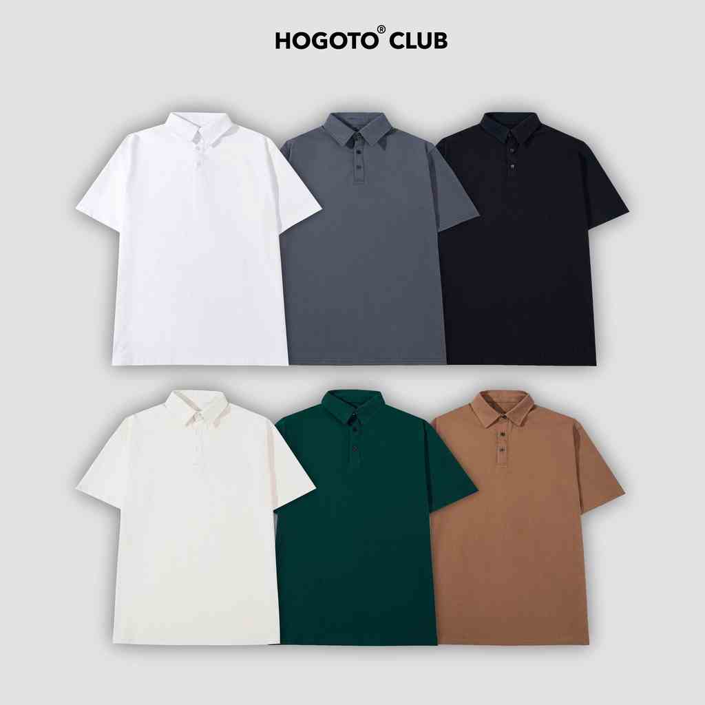 Áo POLO TRƠN Hogotoclub , nam nữ unisex 100% cotton cao cấp