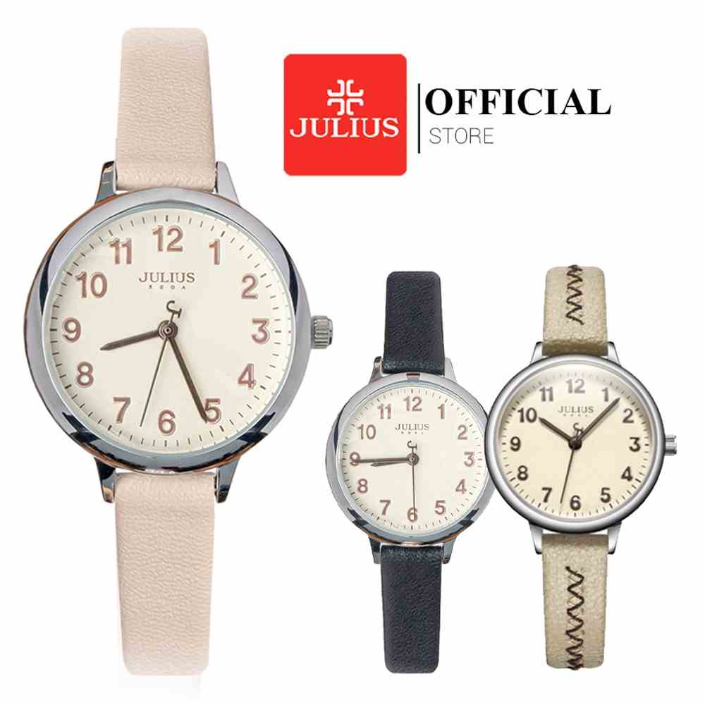 Đồng hồ nữ Julius JA-1073 dây da | Julius Official