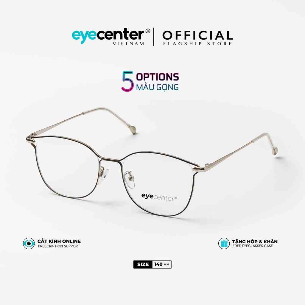 Gọng kính cận nữ chính hãng EYECENTER C22S kim loại chống gỉ cao cấp nhập khẩu by Eye Center Vietnam