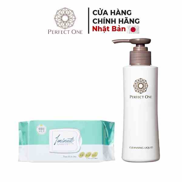 [Mã BMTTC60K giảm đến 60K đơn 50K] Bộ 2 Sản Phẩm Tẩy Trang PERFECT ONE Cleansing Liquid 150ml - One Minute