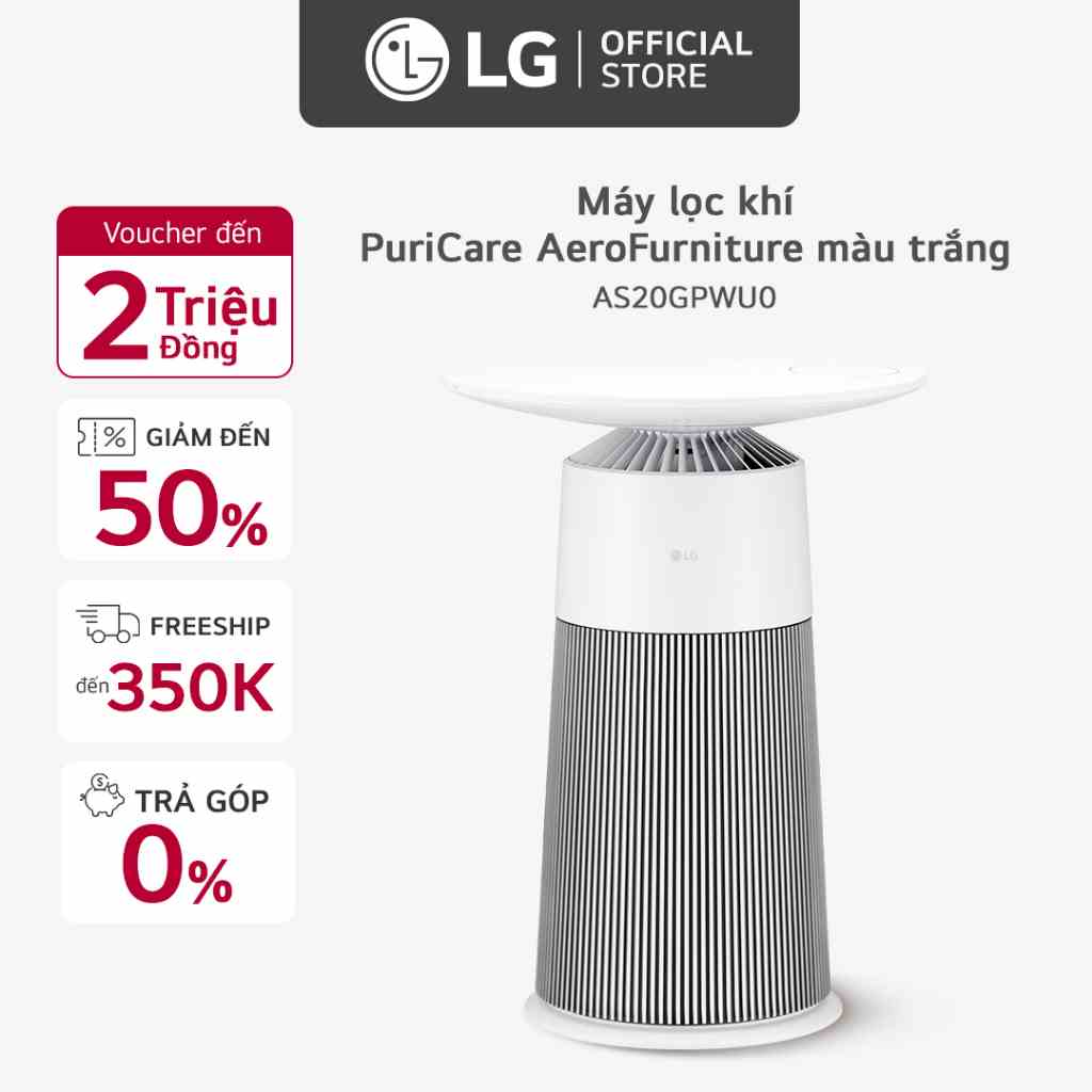 Máy lọc không khí LG PuriCare AeroFurniture, lọc bụi mịn PM0.1, kháng khuẩn 99.99% - AS20GP