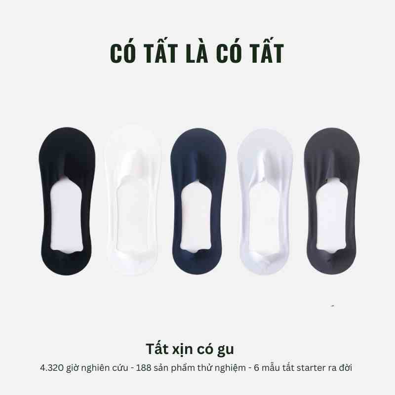 [Mã BMLTA35 giảm đến 35K đơn 99K] Tất Lười Nam Chống Tụt Gót Có Tất có lớp silicone siêu dính không tụt tất _ GATSBY